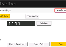 Schermafbeelding bedieningspaneel