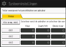 Schermafbeelding bedieningspaneel