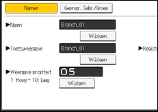 Schermafbeelding bedieningspaneel
