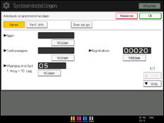 Schermafbeelding bedieningspaneel