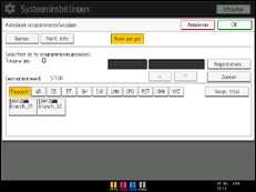 Schermafbeelding bedieningspaneel