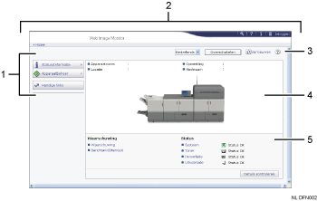 Schermafbeelding van internetbrowser (afbeelding met genummerde items)