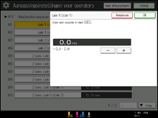 Schermafbeelding bedieningspaneel