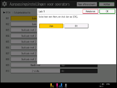 Schermafbeelding bedieningspaneel