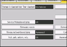 Schermafbeelding bedieningspaneel