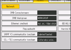 Schermafbeelding bedieningspaneel
