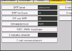 Schermafbeelding bedieningspaneel