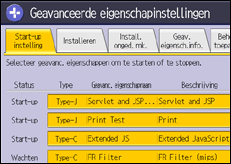 Schermafbeelding bedieningspaneel
