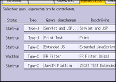 Schermafbeelding bedieningspaneel