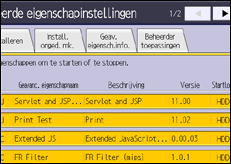 Schermafbeelding bedieningspaneel
