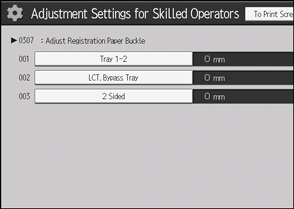 Operation panel screen illustration