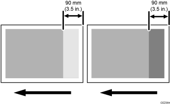 illustration of Uneven Density within 90 mm (3.5 inches) of the Trailing Edge