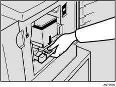 Illustration du levier de support de l'encre