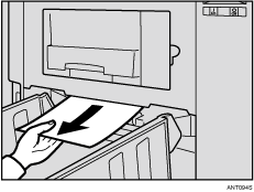 Illustration du réceptacle de sortie papier