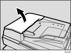 Illustration du capot du chargeur automatique de documents