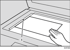 Illustration de la vitre d'exposition avec numérotation