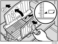 Illustrazione piastre laterali di consegna carta