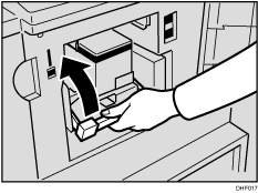 Illustrazione della levetta di bloccaggio dell'unità tamburo