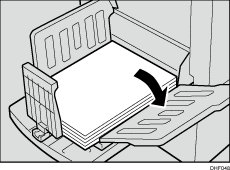 Illustrazione piastre laterali di consegna carta