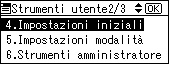 Illustrazione della schermata sul pannello di controllo