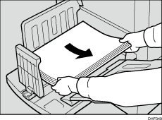 Ilustración de la bandeja de salida de papel