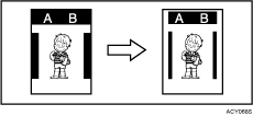 Illustration of printing with Erase Border