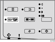 Skip feed/A3 paper feed key illustration