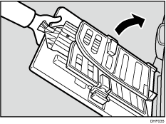 Paper delivery tray illustration