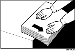 Illustration of correcting the paper curl