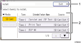 操作面板插图（标记编号的插图）