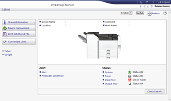 Web browser screen illustration