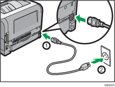 Ilustración del cable de alimentación