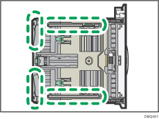 Ilustración de la bandeja de alimentación de papel