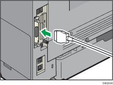 Иллюстрация подсоединения кабеля интерфейса IEEE 1284
