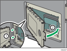 Rear side of the printer illustration
