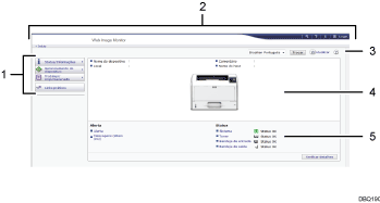 Ilustração com números da tela do navegador da Web