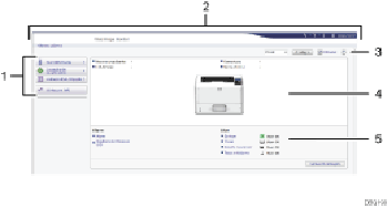 Ilustracja ekranu przeglądarki internetowej — ilustracja z numerowanymi odnośnikami