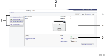 Bild av webbläsarfönster med numrerade detaljer