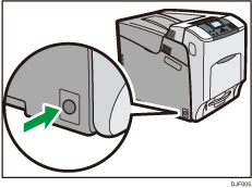 Illustration of the power switch