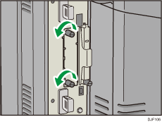 Rear side of the printer illustration