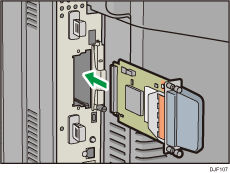 Rear side of the printer illustration
