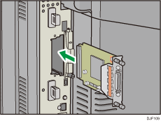 Rear side of the printer illustration