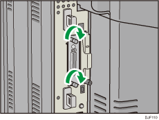 Rear side of the printer illustration