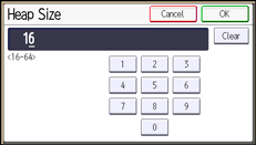 Operation panel screen illustration