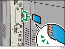 打印机后部插图