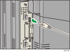 打印机后部插图