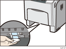 Ilustración del rodillo de alimentación de papel