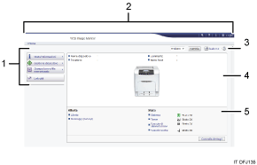 Illustrazione numerata della schermata del browser web