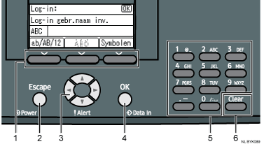 Afbeelding van het bedieningspaneel