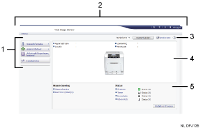 Schermafbeelding van internetbrowser (afbeelding met genummerde items)